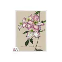 Counted cross stitch kit "Clematis" 14.5 x 21 cm CDABC8114