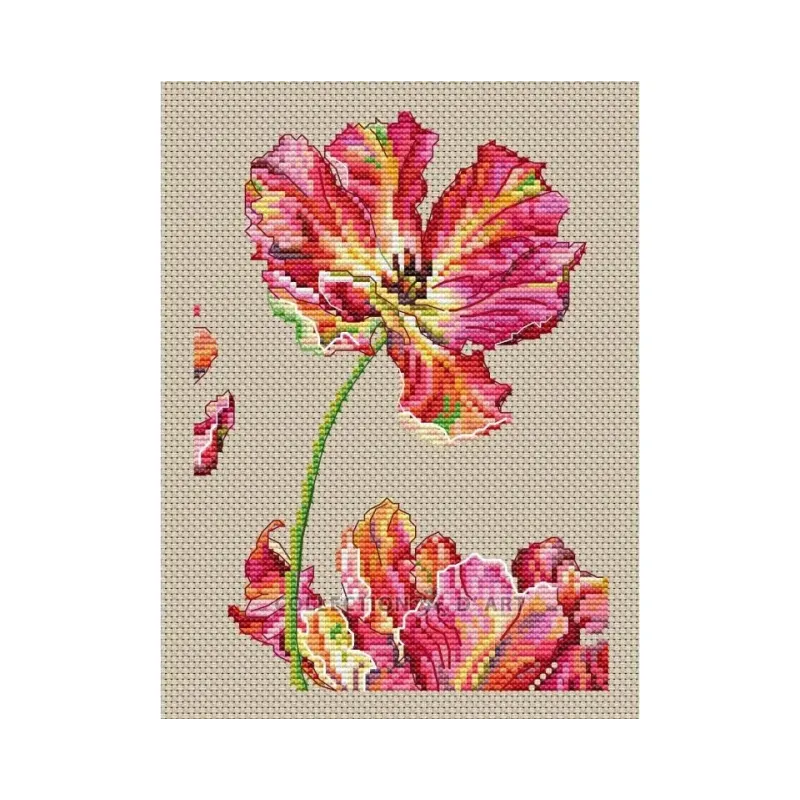 Gezählter Kreuzstich-Set "Tulpe" 13 x 18,5 cm CDABC8113
