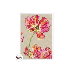 Skaičiuojamos kryželių siuvinėjimo rinkinys "Tulpė" 13 x 18.5 cm CDABC8113