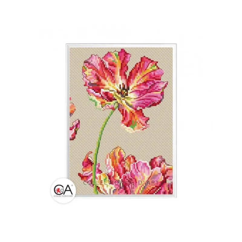 Gezählter Kreuzstich-Set "Tulpe" 13 x 18,5 cm CDABC8113