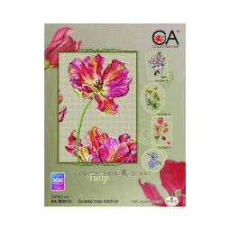 Gezählter Kreuzstich-Set "Tulpe" 13 x 18,5 cm CDABC8113