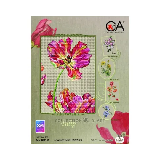 Gezählter Kreuzstich-Set "Tulpe" 13 x 18,5 cm CDABC8113