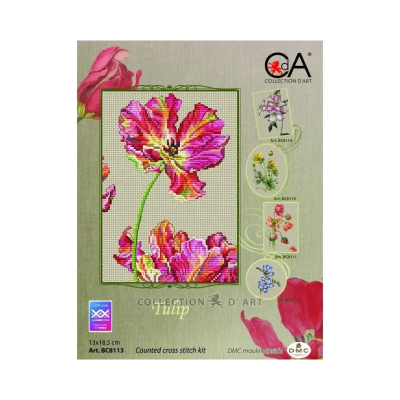 Gezählter Kreuzstich-Set "Tulpe" 13 x 18,5 cm CDABC8113