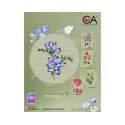 Kit de point de croix compté "Freesia" 12 x 12 cm CDABC8112