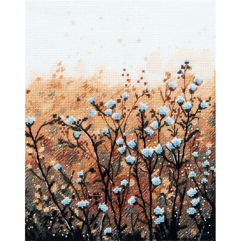 Kreuzstich-Set PANNA "Feld in der Morgendämmerung" 15,5 x 20,5 cm PPS-7501