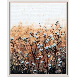 Kit de point de croix PANNA "Champ à l'aube" 15,5 x 20,5 cm PPS-7501