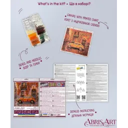 Mittlerer Perlenstickerei-Kit „Herbstliche Nachbarschaft“ 20 x 20 cm AAMB-147