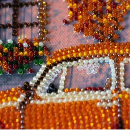 Kit de broderie de perles de taille moyenne "Quartier d'automne" 20 x 20 cm AAMB-147