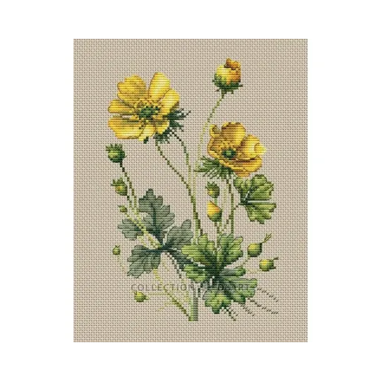 Zählstickpackung "Butterblumen" 13.5 x 20 cm CDABC8110