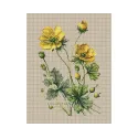 Counted cross stitch kit "Buttercups" 13.5 x 20 cm CDABC8110