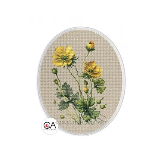 Zählstickpackung "Butterblumen" 13.5 x 20 cm CDABC8110