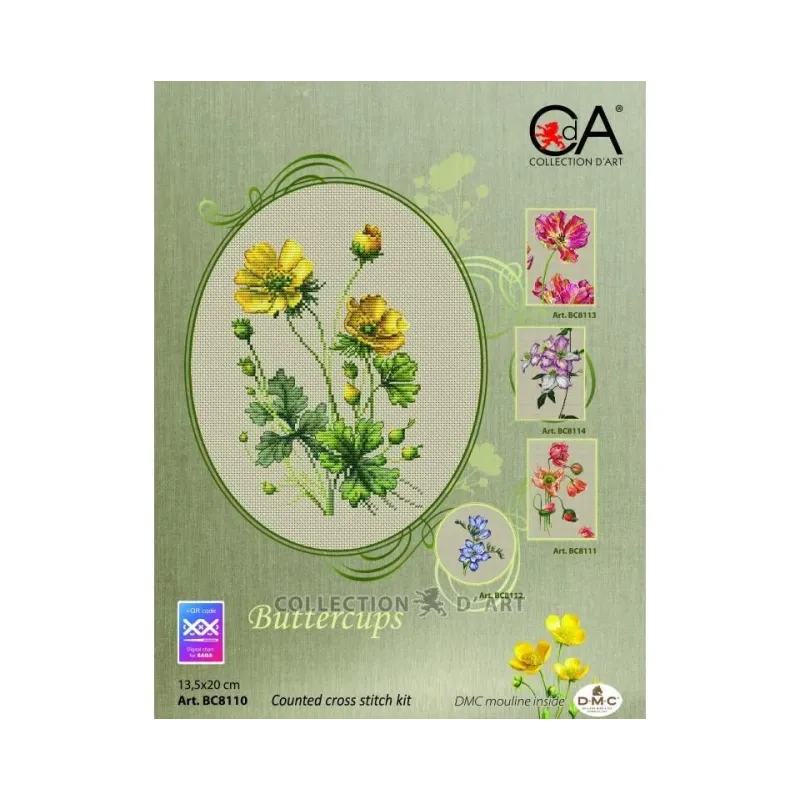 Zählstickpackung "Butterblumen" 13.5 x 20 cm CDABC8110