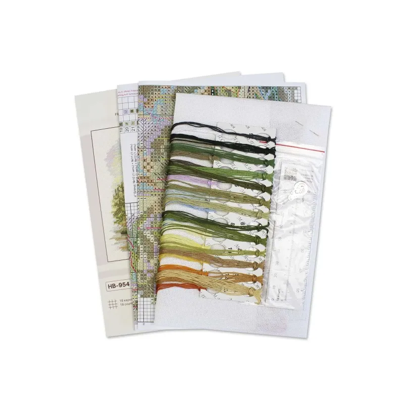 Kit point de croix "Dans la forêt de pins" 15x16 cm SNV-954