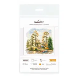 Kreuzstich-Set "Im Kiefernwald" 15x16 cm SNV-954