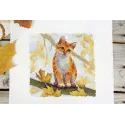 Kit point de croix "Chat roux" 19x19 cm SNV-908