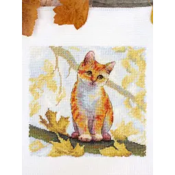 Kreuzstich-Set "Flauschige rote Katze" 19x19 cm SNV-908