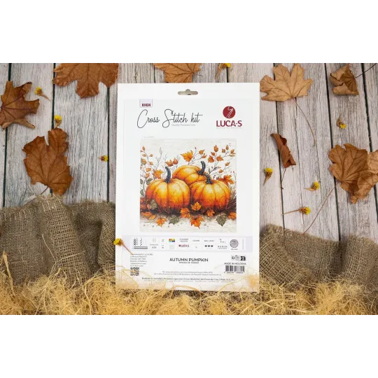 Kit point de croix. "Potiron d'automne" 19x18 cm SB1434