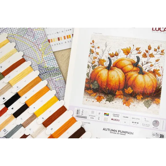 Cross Stitch Kit. "Autumn Pumpkin" 19x18 cm SB1434