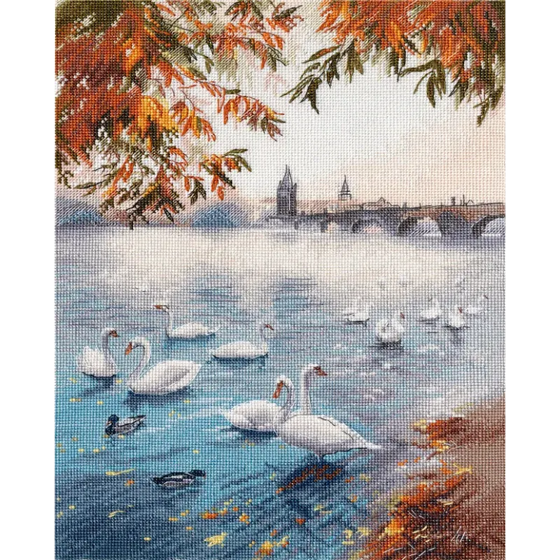 Siuvinėjimo kryželiu rinkinys "Rudens pakrantė" S1647