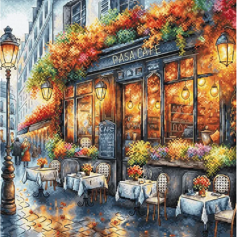 Coffee in Autumn - Cross Stitch Kit AVA-P051