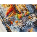 Kaffee im Herbst - Kreuzstich-Set AVA-P051