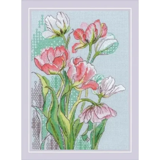 Cross stitch kit "Graceful Tulips" 21x30 cm SR2354