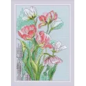 Kit de point de croix "Tulipes Gracieuses" 21x30 cm SR2354