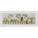 Siuvinėjimo kryželiu rinkinys "Kaimo pokalbis" 24x8 cm SR2352