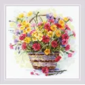 Siuvinėjimo kryželiu rinkinys "Žydinti vasara" 25x25 cm SR2366