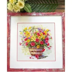 Kreuzstich-Set "Blühender Sommer" 25x25 cm SR2366