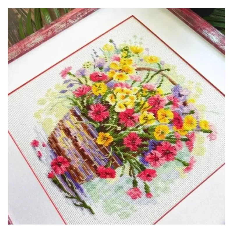 Kreuzstich-Set "Blühender Sommer" 25x25 cm SR2366