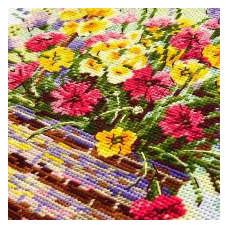 Kreuzstich-Set "Blühender Sommer" 25x25 cm SR2366