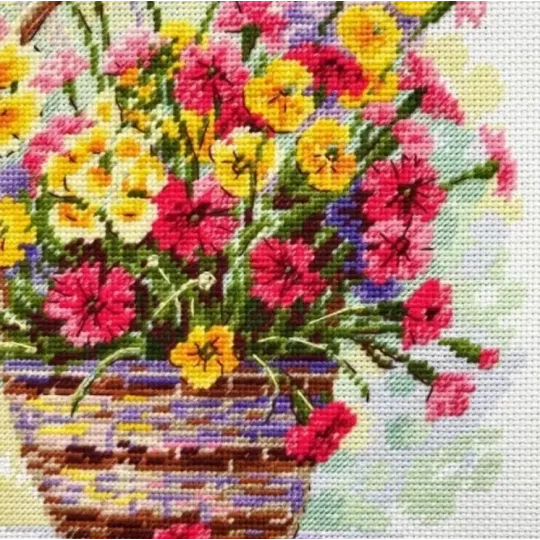 Kreuzstich-Set "Blühender Sommer" 25x25 cm SR2366
