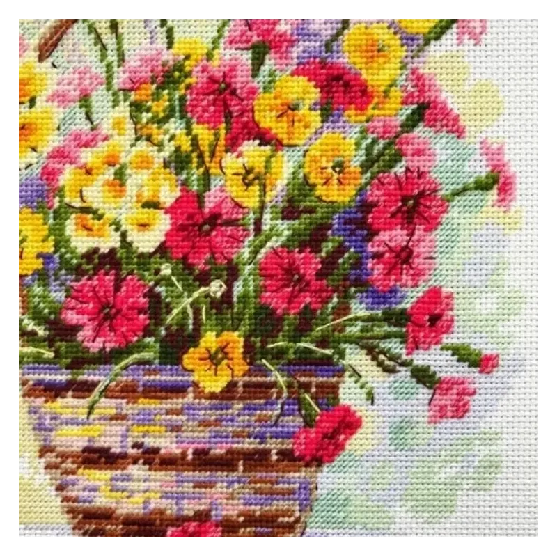 Siuvinėjimo kryželiu rinkinys "Žydinti vasara" 25x25 cm SR2366