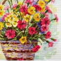 Cross stitch kit "Blooming Summer" 25x25 cm SR2366