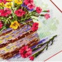 Kit de point de croix "Été Fleuri" 25x25 cm SR2366