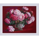 Kit de point de croix "Pivoines luxueuses" 50x40 cm SR2345