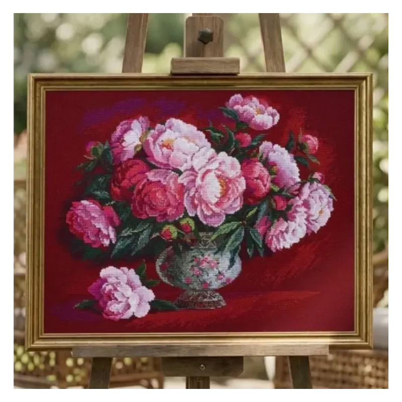 Cross stitch kit "Luxurious Peonies" 50x40 cm SR2345