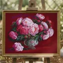 Kit de point de croix "Pivoines luxueuses" 50x40 cm SR2345