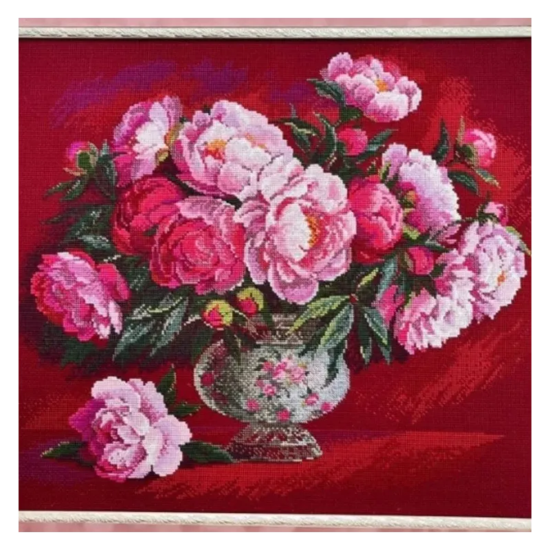 Cross stitch kit "Luxurious Peonies" 50x40 cm SR2345