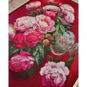 Kit de point de croix "Pivoines luxueuses" 50x40 cm SR2345