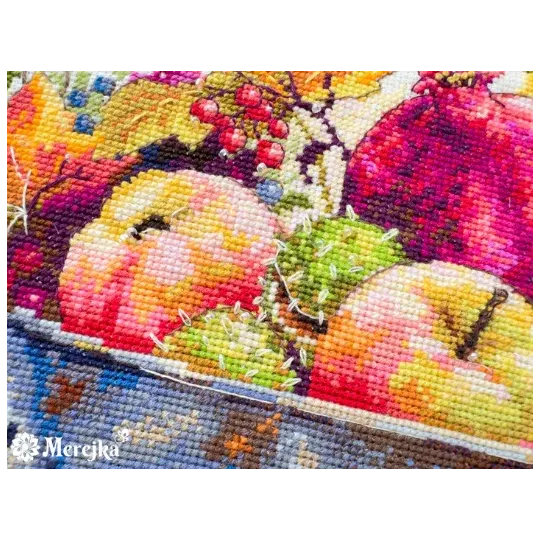 Kreuzstich-Set "September Tau" 28x33 SK253