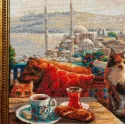 Kryželiu siuvinėjimo rinkinys "Stambulo katės" 40x30 cm SR2342
