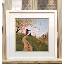 Набор для вышивания крестиком "Осенний ветерок" 18 × 18 см S1664