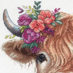 Kit point de croix Vache Highland D70-35449