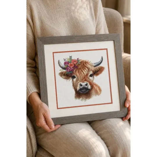 Kreuzstich-Set "Highland Cow" D70-35449