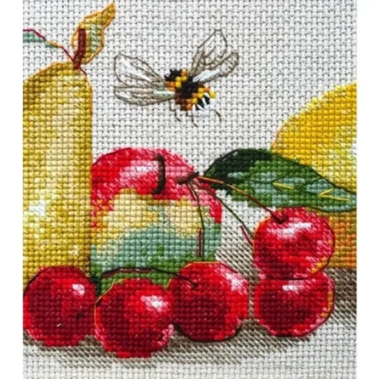 Siuvinėjimo kryželiu rinkinys "Vasaros skonis" 40x15 cm SR2357