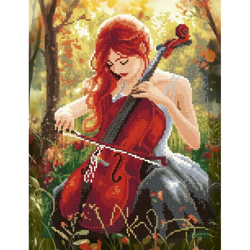 Kit Diamond Painting sur châssis "Cello" 30x40 cm VA910