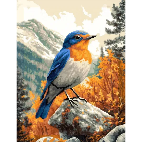 Diamant Malerei Set mit Keilrahmen "Vogel" 30x40 cm VA907