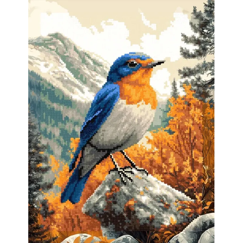 Diamond Painting kit with subframe "Bird" 30x40 cm VA907